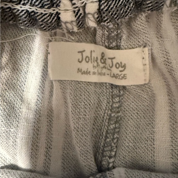 Striped Blue and White Women's Shorts - Picture 2 of 6